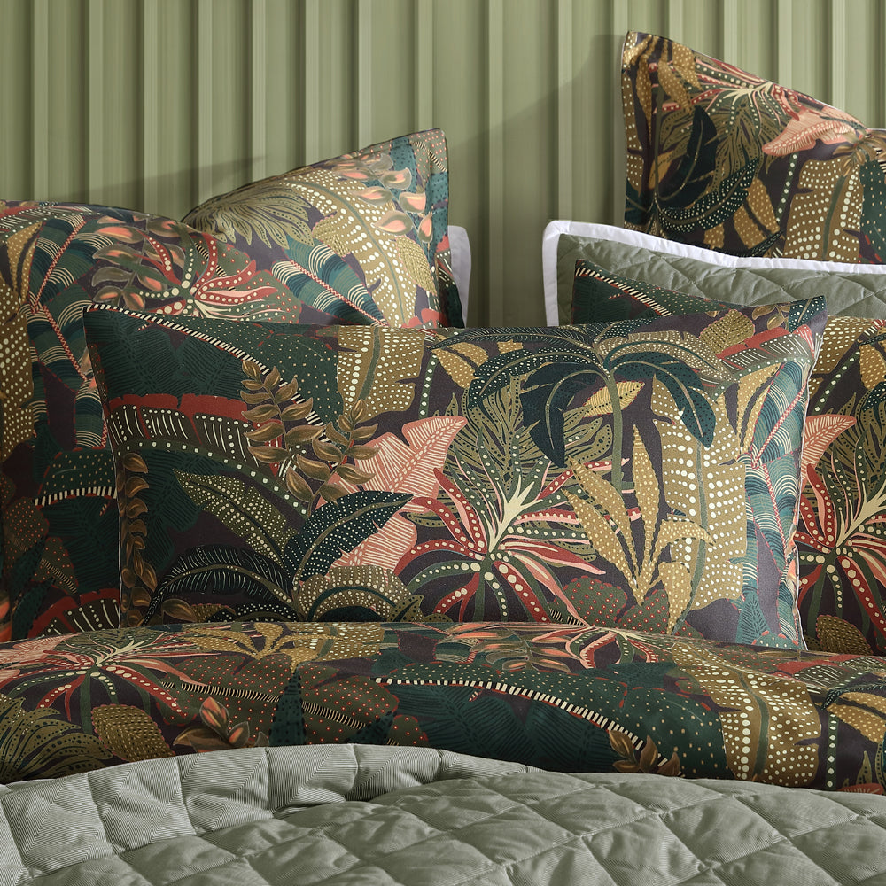 Logan and Mason Zawadi Green Super King Size Quilt Cover Set for Australian - Style Bedrooms