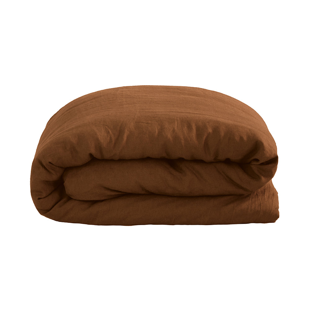 100% Linen Super King Hazel Quilt Cover Set with Softness and Breathability