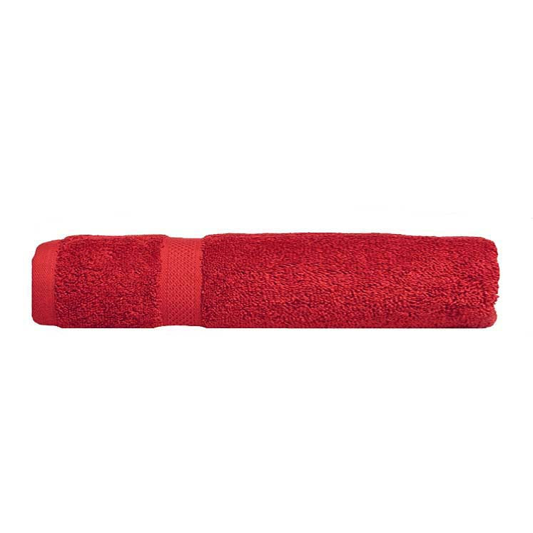 100% Pure Combed Cotton Red Hand Towels for Bathroom Use