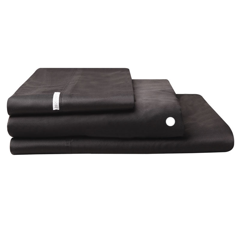 Luxurious 100% Egyptian Cotton Sateen Fitted Sheet with 400 Thread Count in Granite Color for Queen Size Bed