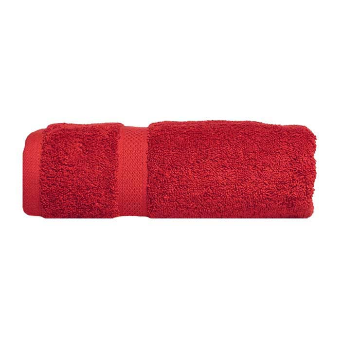 Soft 100% Combed Cotton Red Bath Towel Sheets for Bathroom Upgrade