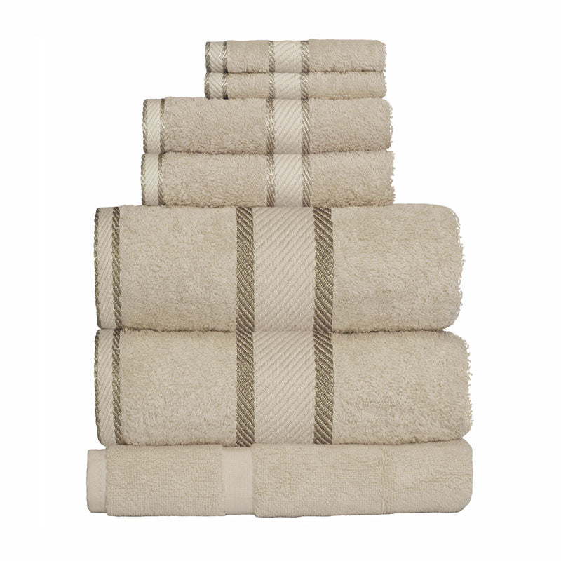 Premium 100% Combed Cotton Linen 7-piece Bath Sheet Towel Set for Bathroom Luxury
