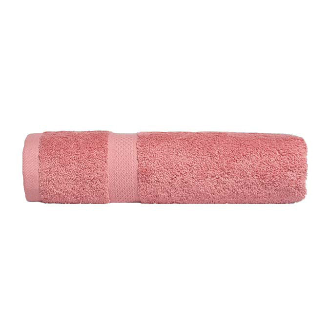 Soft and Absorbent 100% Combed Cotton Bath Towels in Rose Pink Color