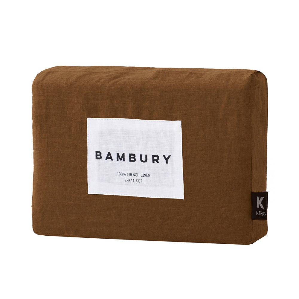 Queen Size 50cm 100% Linen Hazel Soft Sheet Set