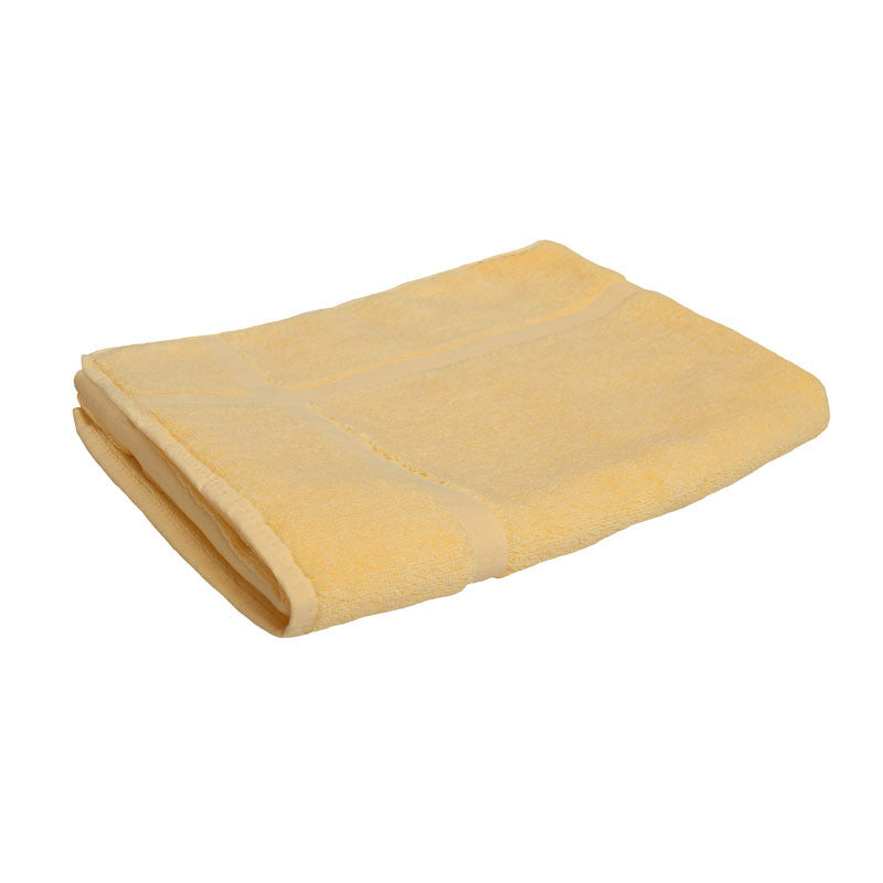Soft and Absorbent 100% Cotton Yellow Bath Towels and Mat