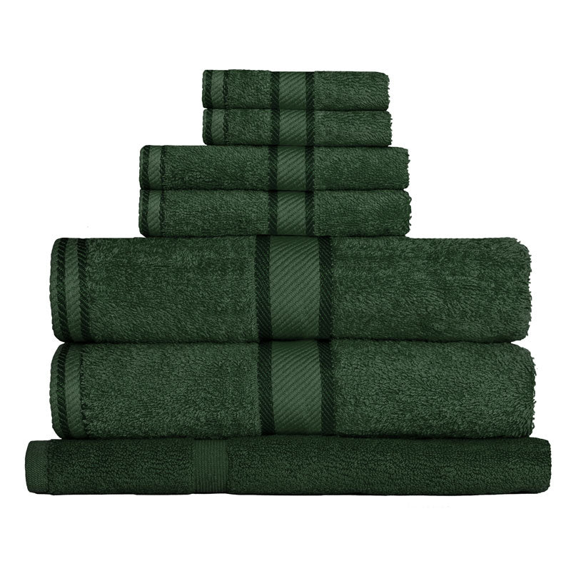 Luxurious 100% Combed Cotton 7-piece Forest Bath Towel Set