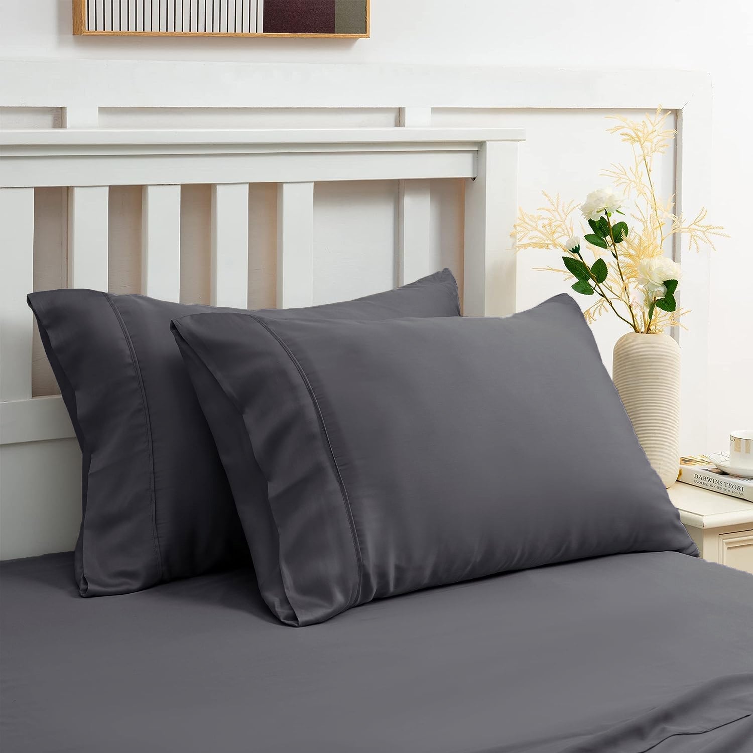 Queen Size 400TC 100% Bamboo Charcoal Sheet Set for Luxurious Sleep