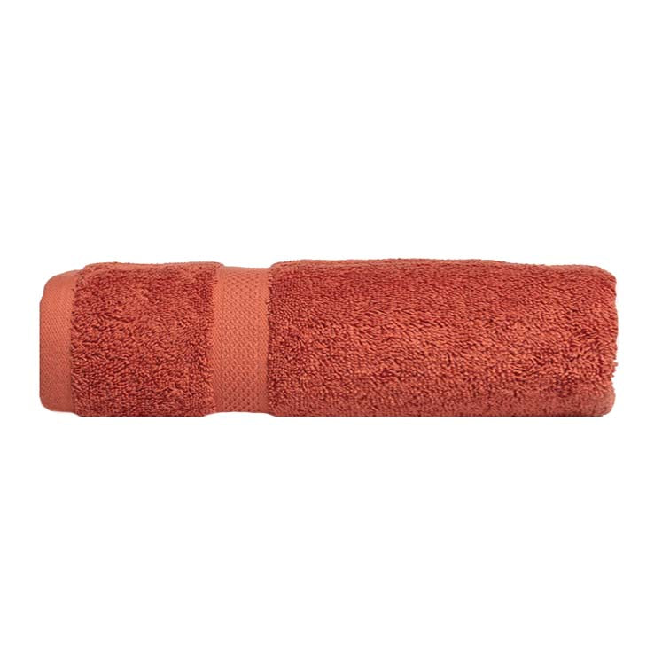 100% Pure Combed Cotton Bath Towels in Rust Color for Bathroom Use