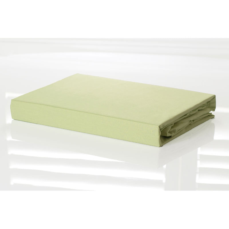 King Size 250TC 100% Cotton Green Fitted Sheet and Cuffed Pillowcase Combo