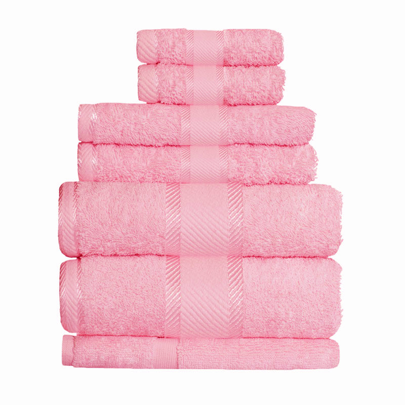 7-Piece Luxury 100% Combed Cotton Bath Sheet Set with Lip Gloss Finish