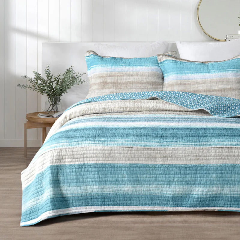 100% Cotton Windsor Queen Bed Coverlet Set: A Serene Bedroom Essential