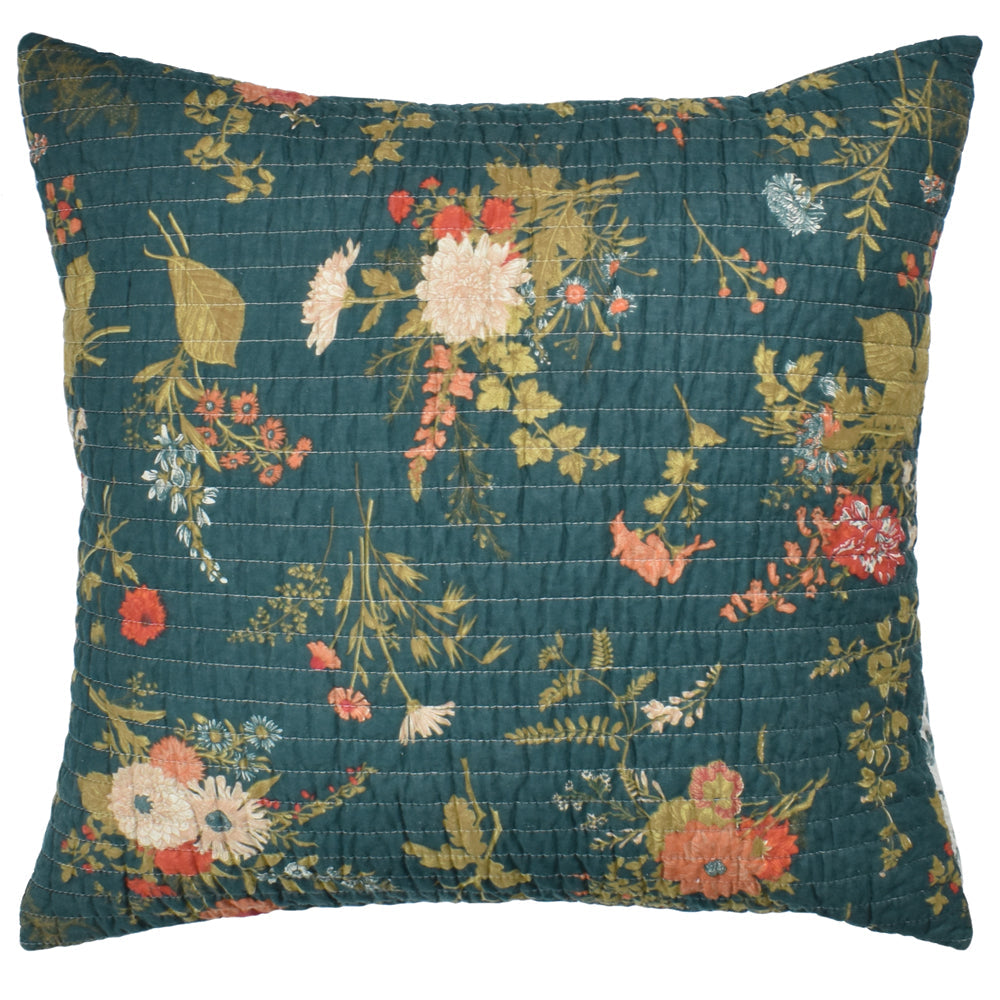 Elegant Winter Garden European-Style Cotton Pillowcase