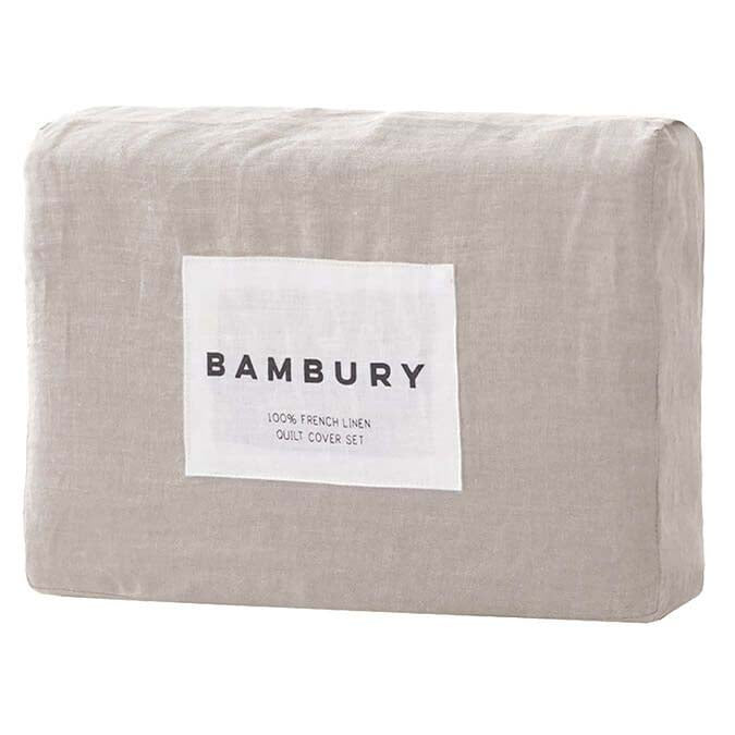 Soft and Durable 100% Linen Pebble Quilt Cover Set for King Bed