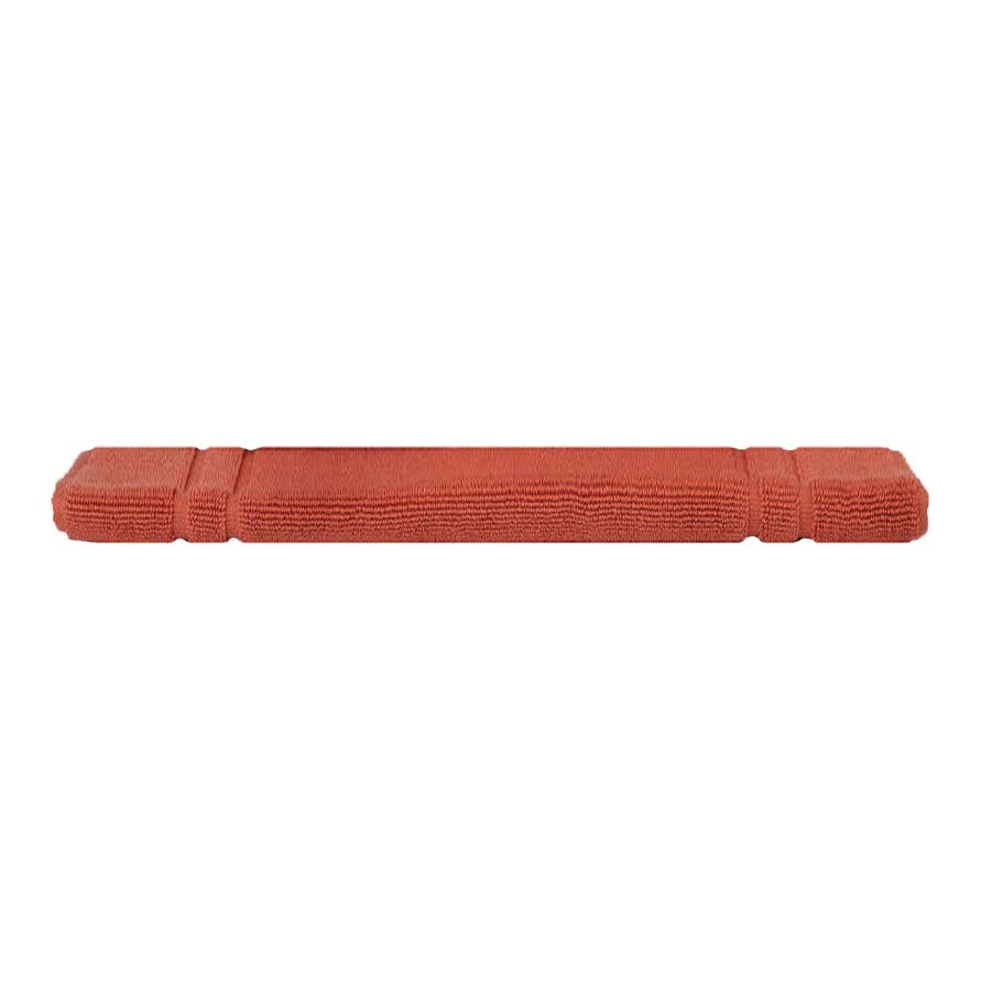 Soft and Absorbent 100% Combed Cotton Rust-Colored Bath Towel and Mat