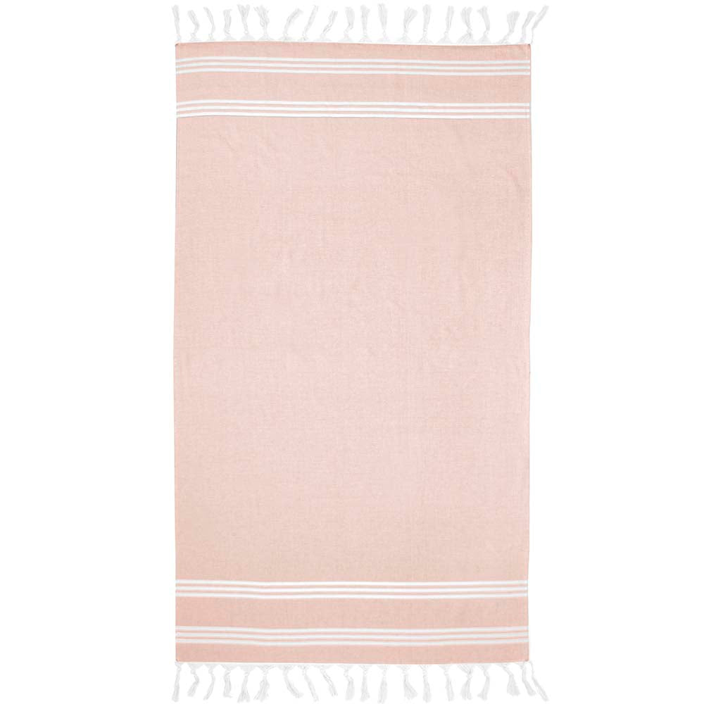 Bambury Amalfi Papaya Quick - drying Compact Striped Beach Towel