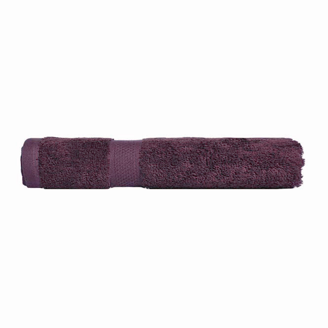 Luxurious 100% Combed Cotton Hand Towel in Aubergine Color for Bathroom Decor