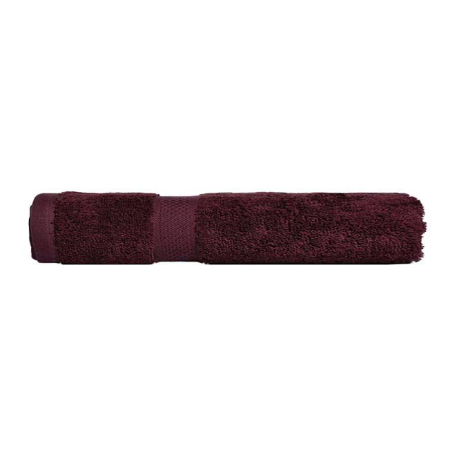 Luxurious 100% Combed Cotton Hand Towels in Rich Burgundy Color