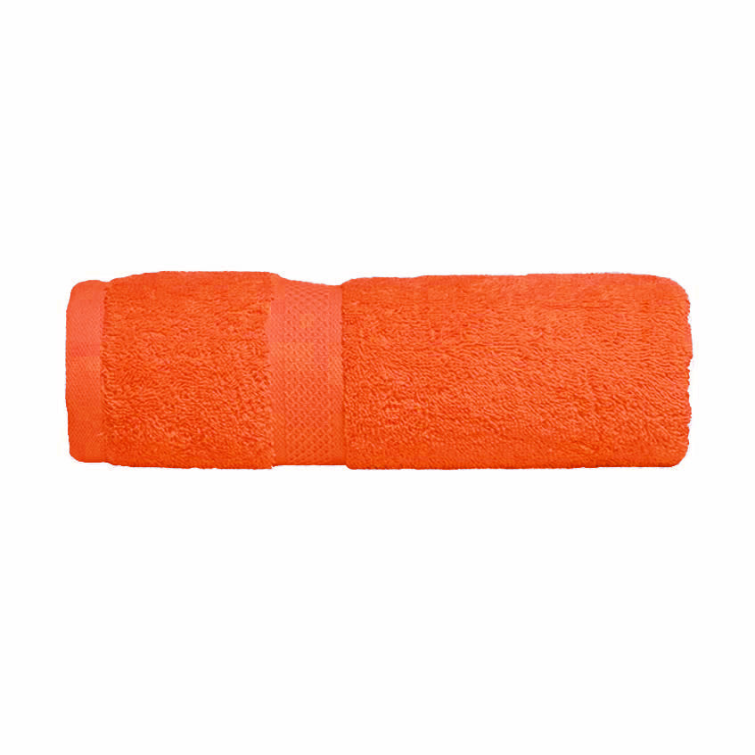 100% Pure Combed Cotton Orange Bath Towel Sheet - Ideal for Bathroom Upgrades