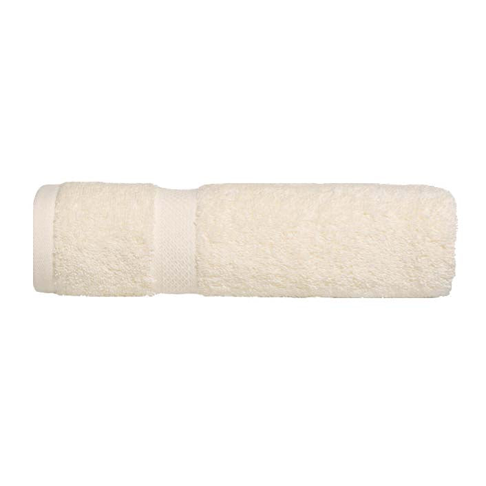 Luxurious 100% Combed Cotton Cream-Colored Bath Towels for a Cozy Bathroom Experience
