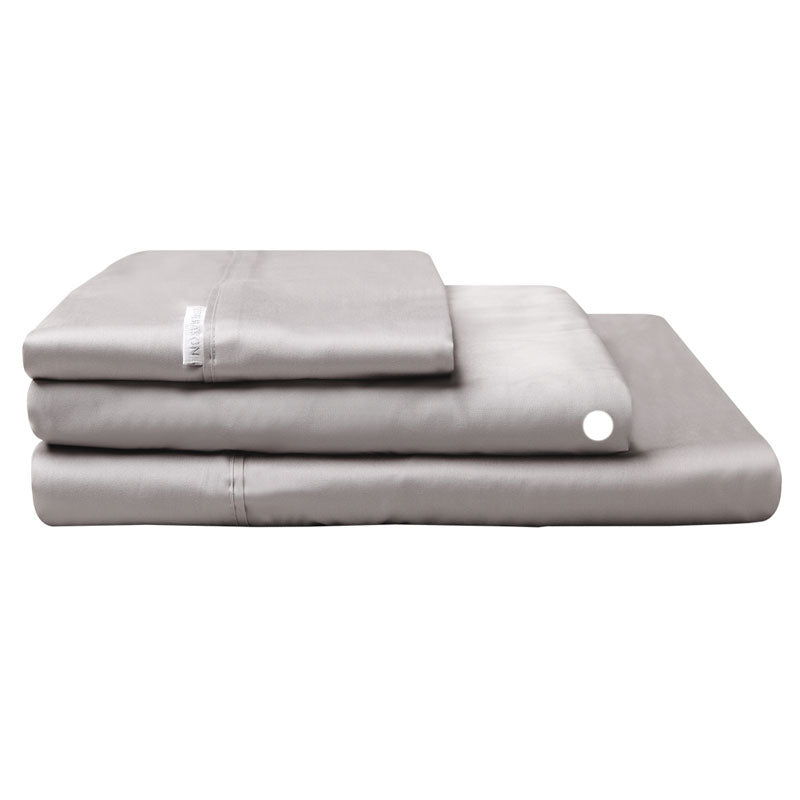 King 60cm Bed 100% Egyptian Cotton Sateen 400TC Pewter Fitted Sheet