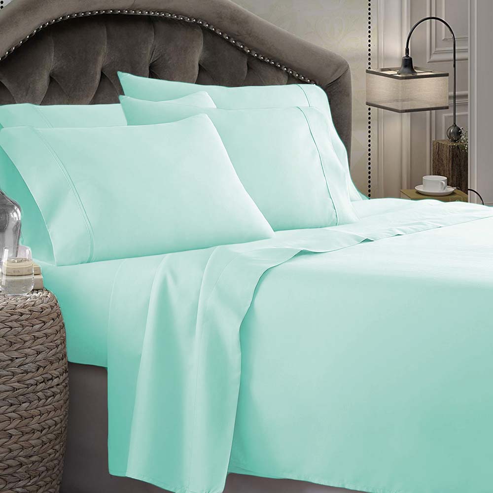Aqua 1800 Series Ultra-Soft Microfibre Sheet Set for Queen Bed