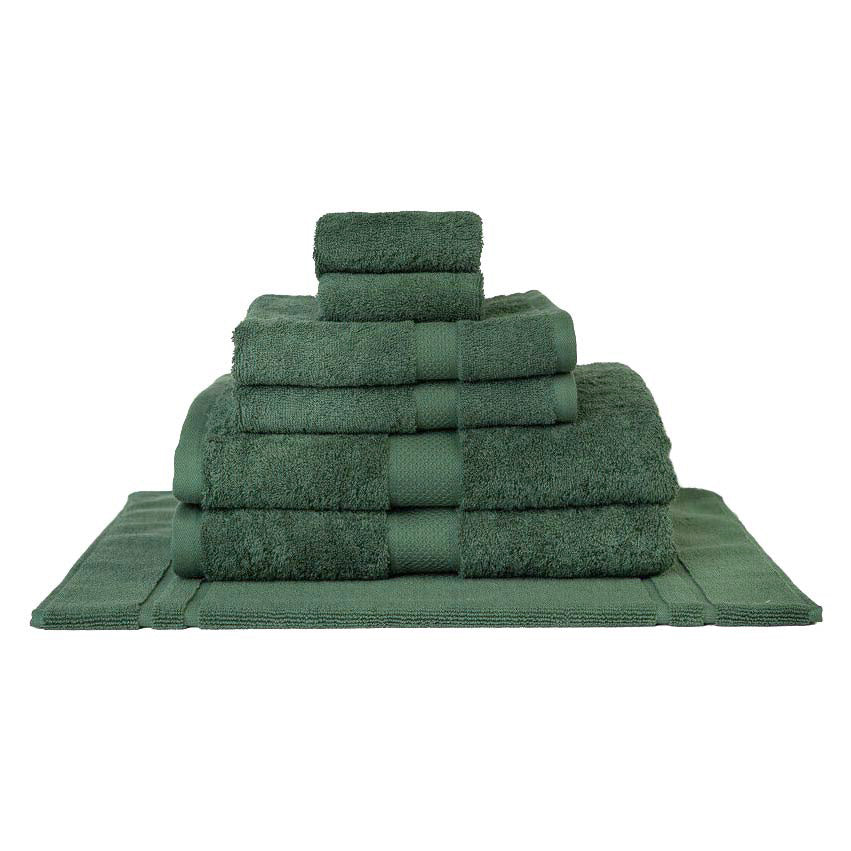 7-piece Luxury 100% Combed Cotton Forest Bath Towel Set