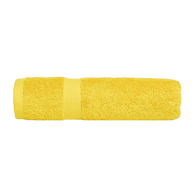 Luxurious 100% Combed Cotton Yellow Bath Towels for a Soft Touch