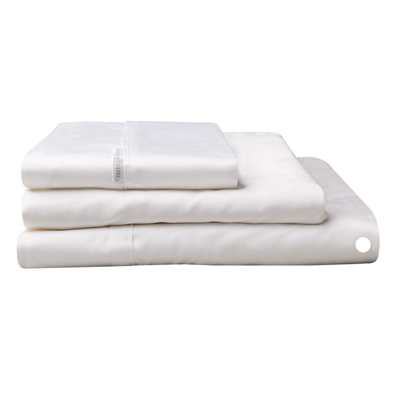 Luxurious 100% Egyptian Cotton Sateen Flat Sheet with 400 Thread Count in White for King Size Bed