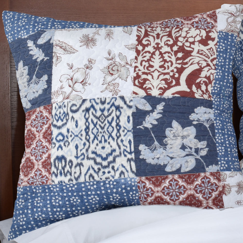 Breathable All - Cotton Winton European Pillowcase with Chequered Pattern