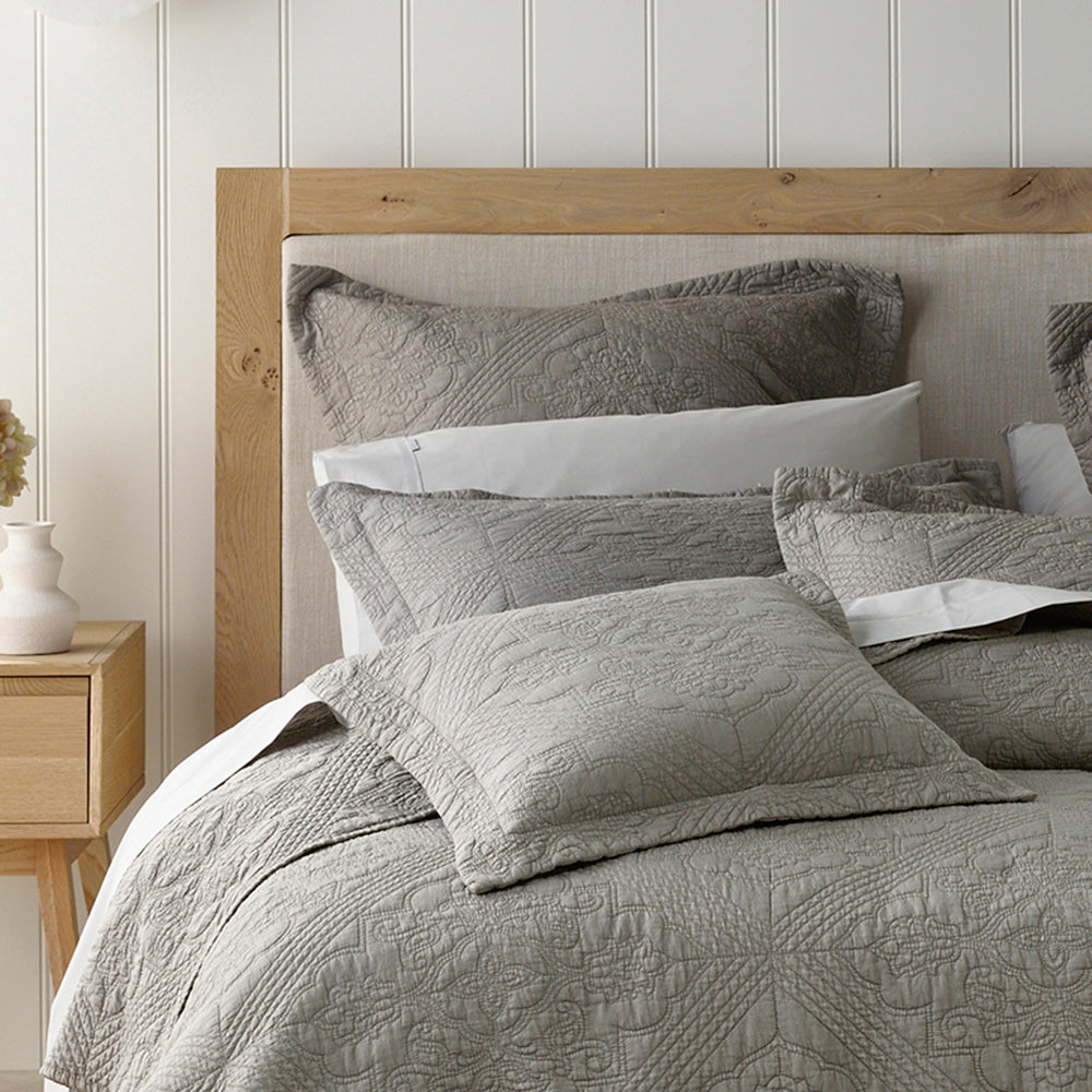 Bianca Zaria Taupe-colored Square-shaped Fully Filled Decorative Cushion