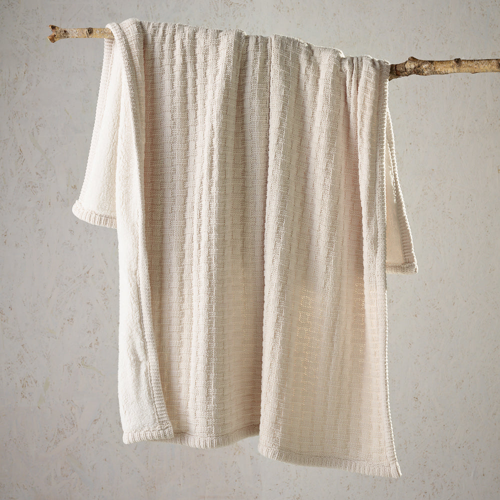 Luxurious Bianca Amalfi Cream Colored Throw for Sofa or Bed