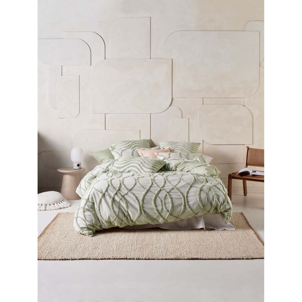 Double Bed Amadora Wasabi Quilt Cover Set - A Luxurious Linen House Bedding Option