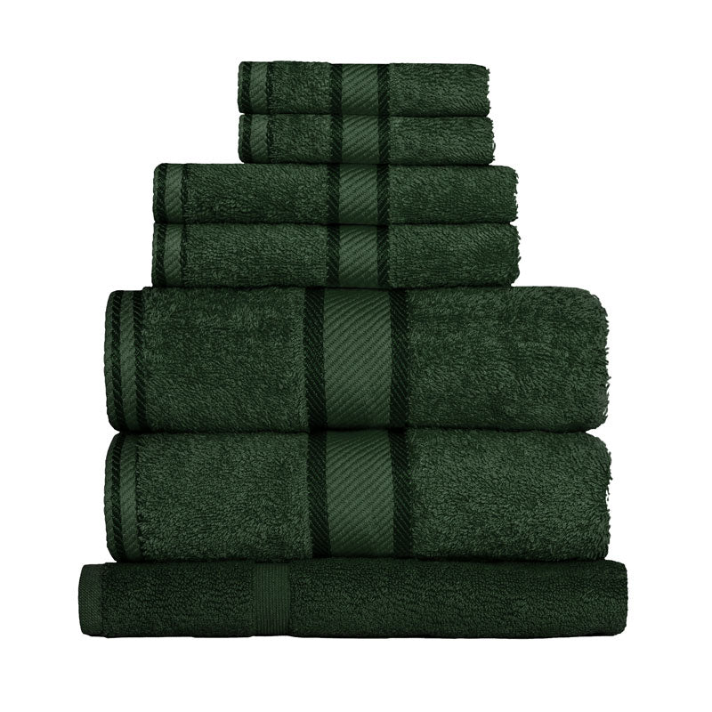7-Piece Set of Luxurious 100% Cotton Forest Bath Sheets