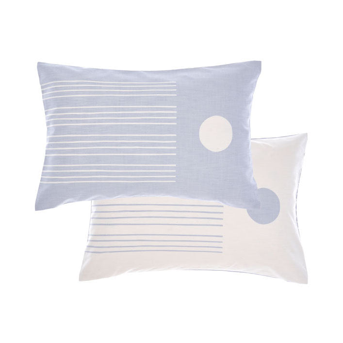 Linen House Aida Sky Long-Stuffed Decorative Cushion for Bed