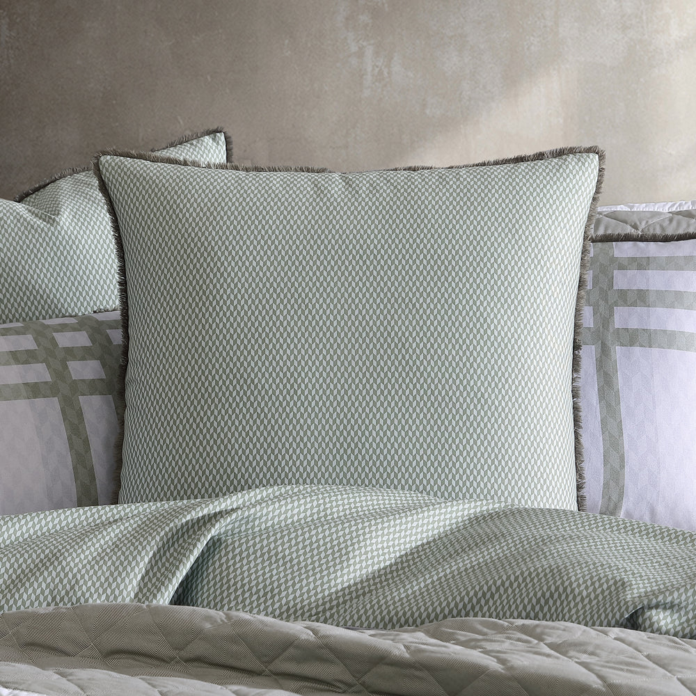 European-Style Yarmouth Sage Pillowcase by Logan and Mason