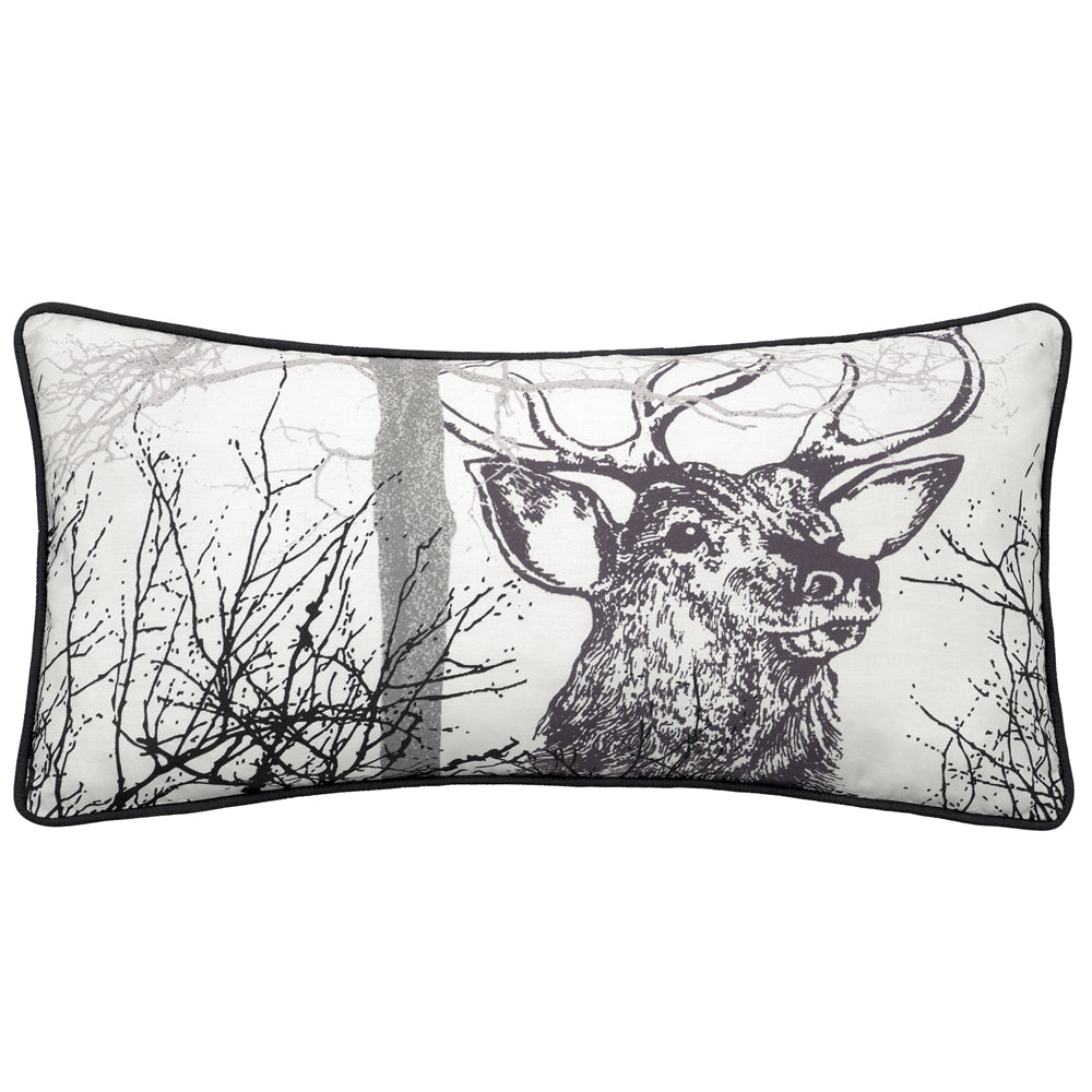 Alpine Stag Taupe Long Filled Decorative Cushion for Home