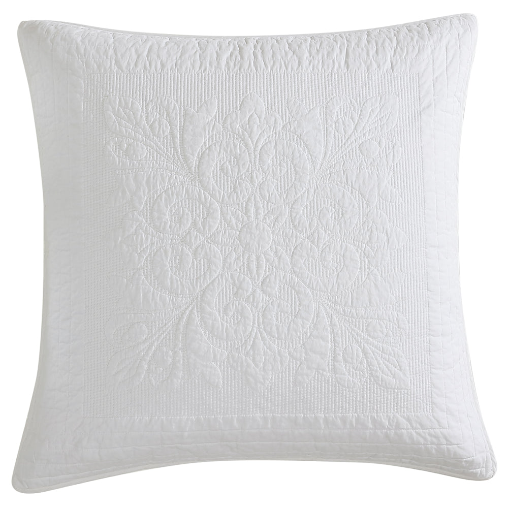 Aerin's Exquisite Ivory European Sham with Modern Damask Design
