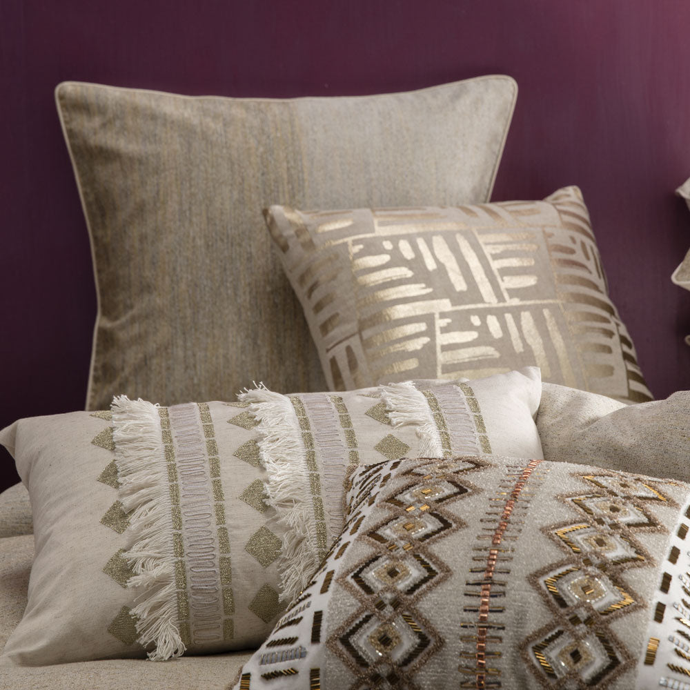 KAS Amara Queen - Sized Gold Quilt Cover Set for Luxurious Bedrooms