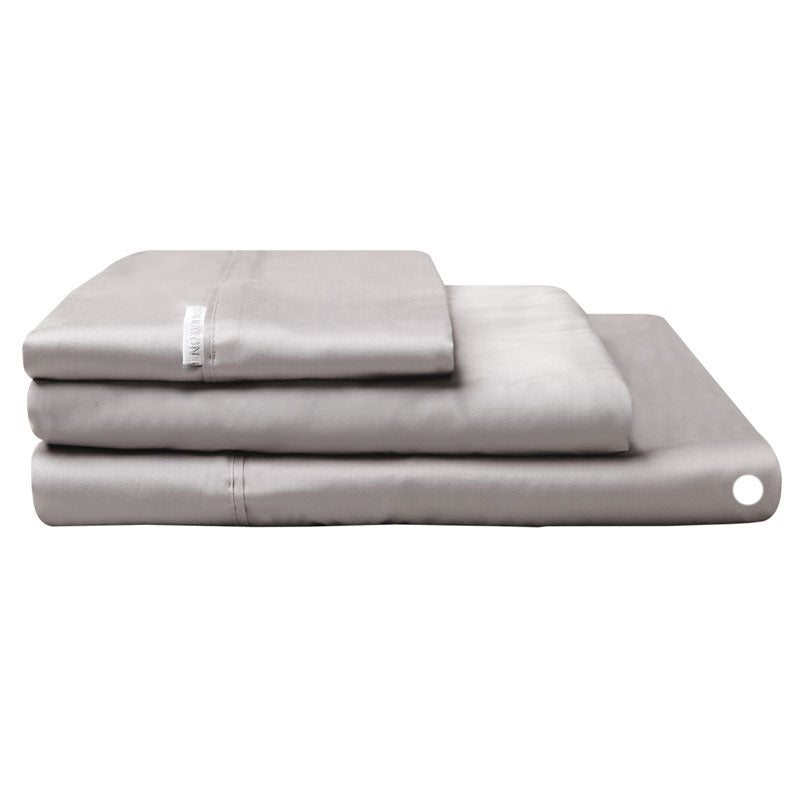King Size 400TC Pewter 100% Egyptian Cotton Sateen Flat Sheet