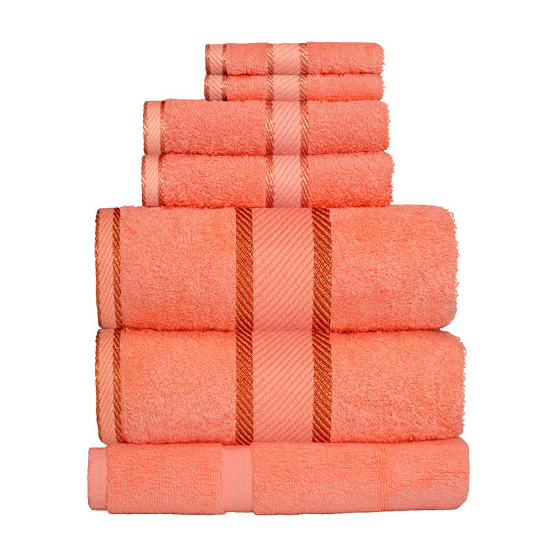 Luxurious 100% Combed Cotton Rust 7-piece Bath Sheet Towel Set