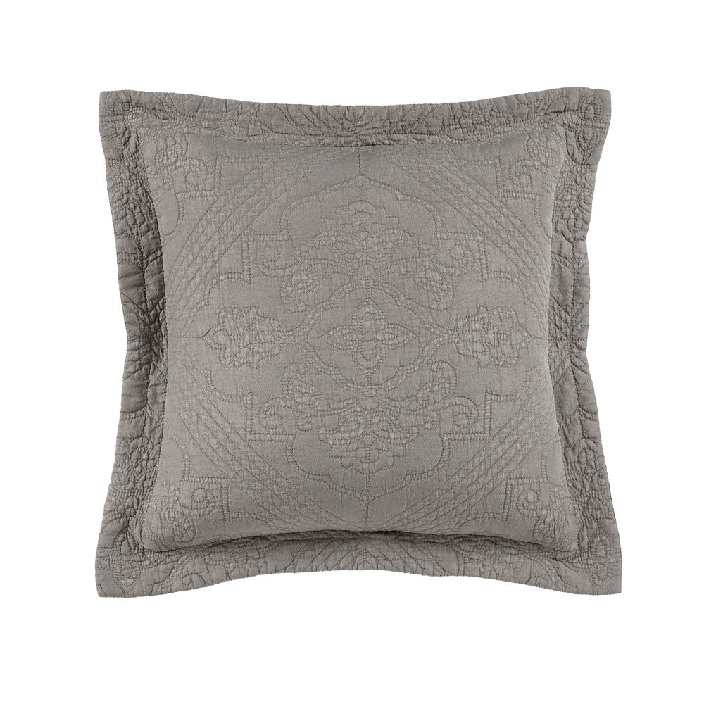 Bianca Zaria Taupe-colored Square-shaped Fully Filled Decorative Cushion