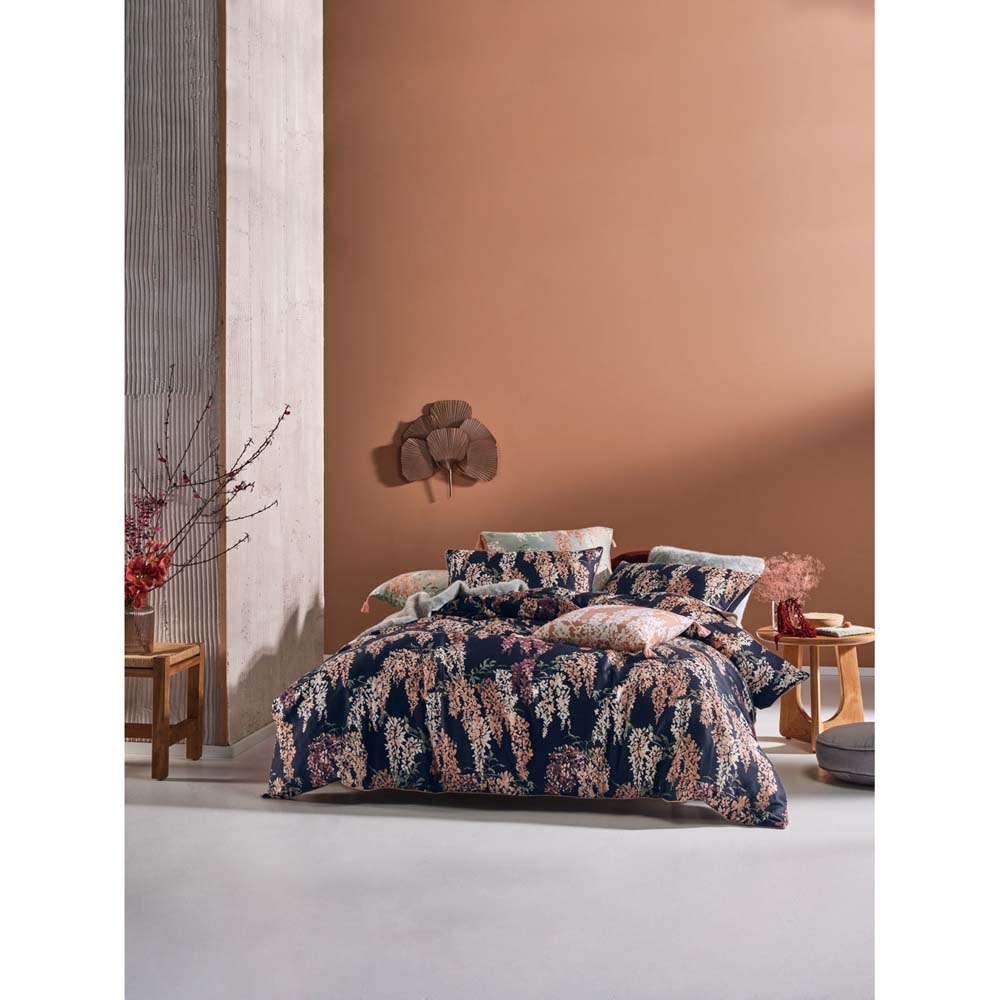 Akiara Indigo Queen Size Bed Quilt Cover Set - Ideal Bedroom Decor for a Stylish Look