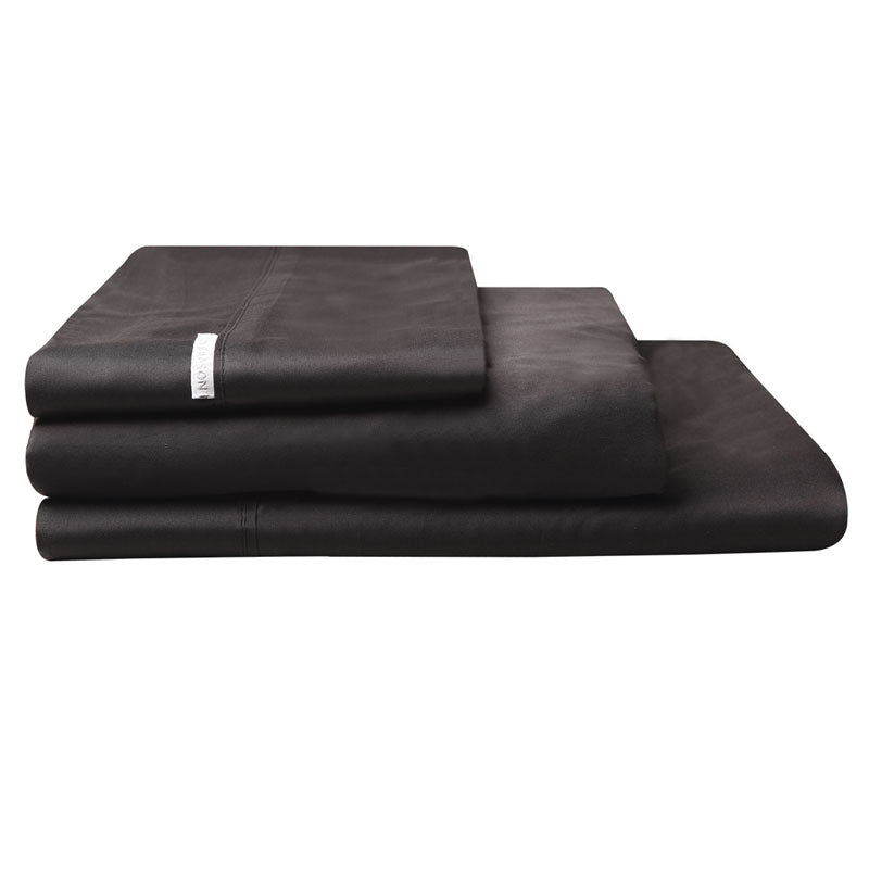 Luxurious Queen-Size 60cm 100% Egyptian Cotton Sateen Sheet Set with 400 Thread Count in Granite Color