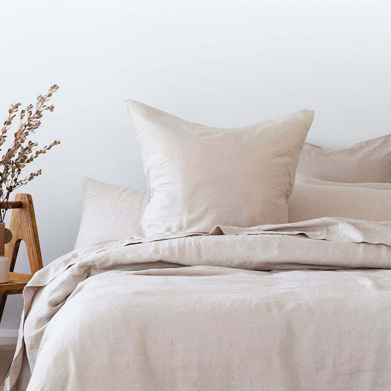 Soft and Durable 100% Linen Pebble European-Style Pillowcase