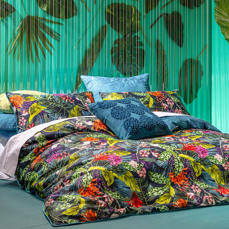 Aleora Tropical Cotton Percale Multi European Quilted Pillowcase