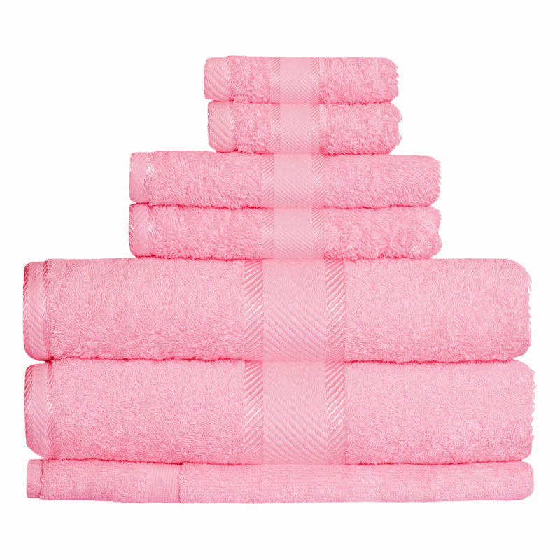 Premium 100% Combed Cotton Lip Gloss 7-piece Luxury Bath Towel Set