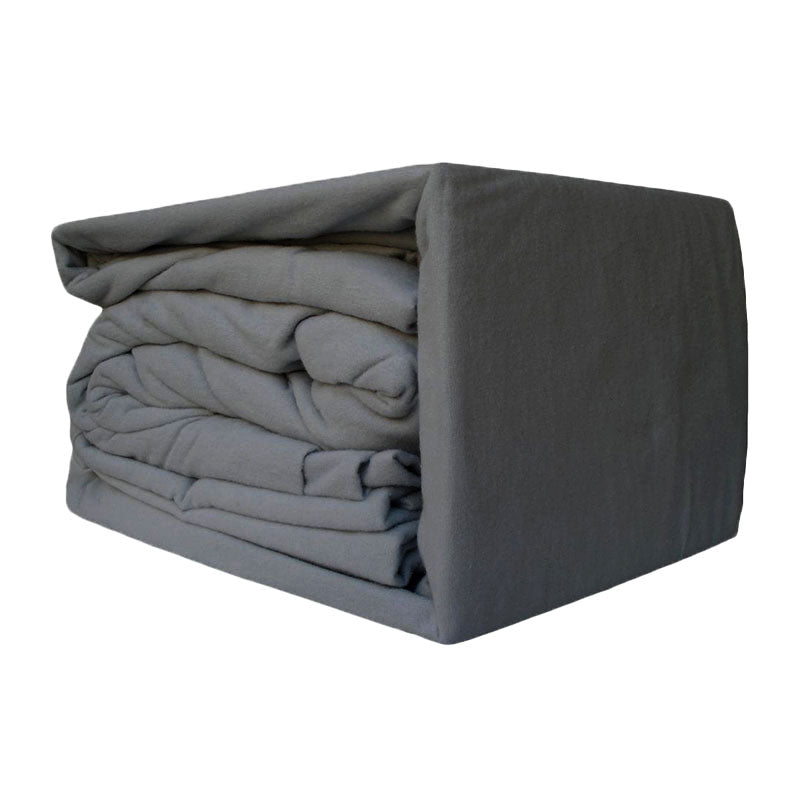 Charcoal King Bed 100% Egyptian Cotton Flannelette Premium Sheet Set