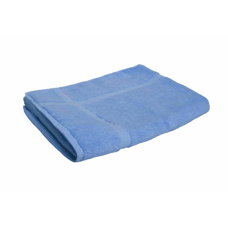 100% Pure Cotton Blue Bathroom Bath Towels and Mat Set