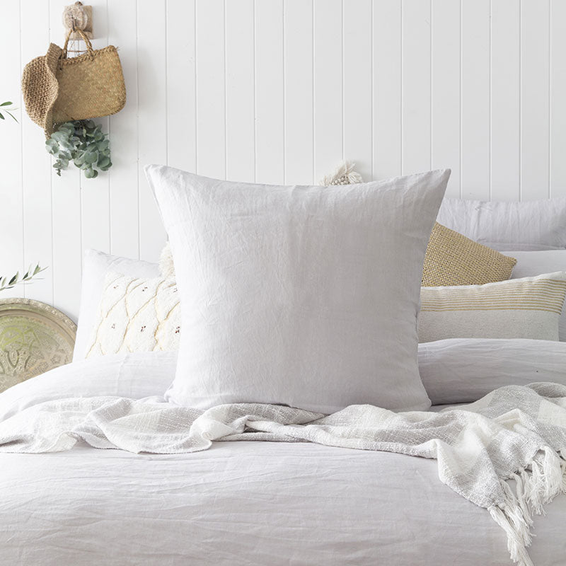 100% Pure Linen Ivory - White European - Style Pillowcase for Comfortable Sleep