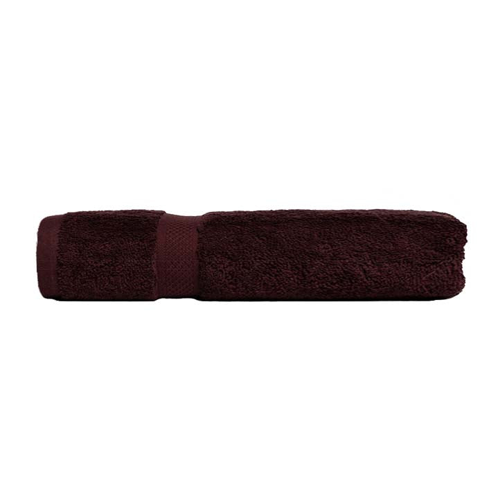 100% Combed Cotton Hand Towel in Rich Chocolate Hue